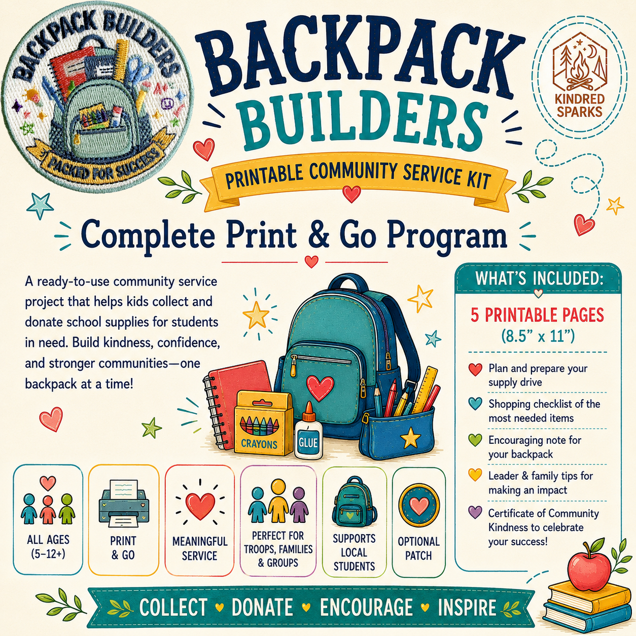 Backpack Builders – Community Service Kit (Digital Download)