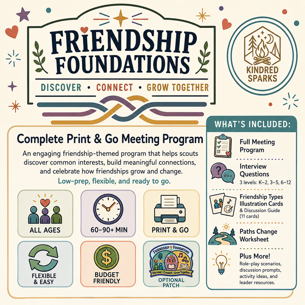 Friendship Foundations - Meet in a Box Activity Bundle (Digital Download)