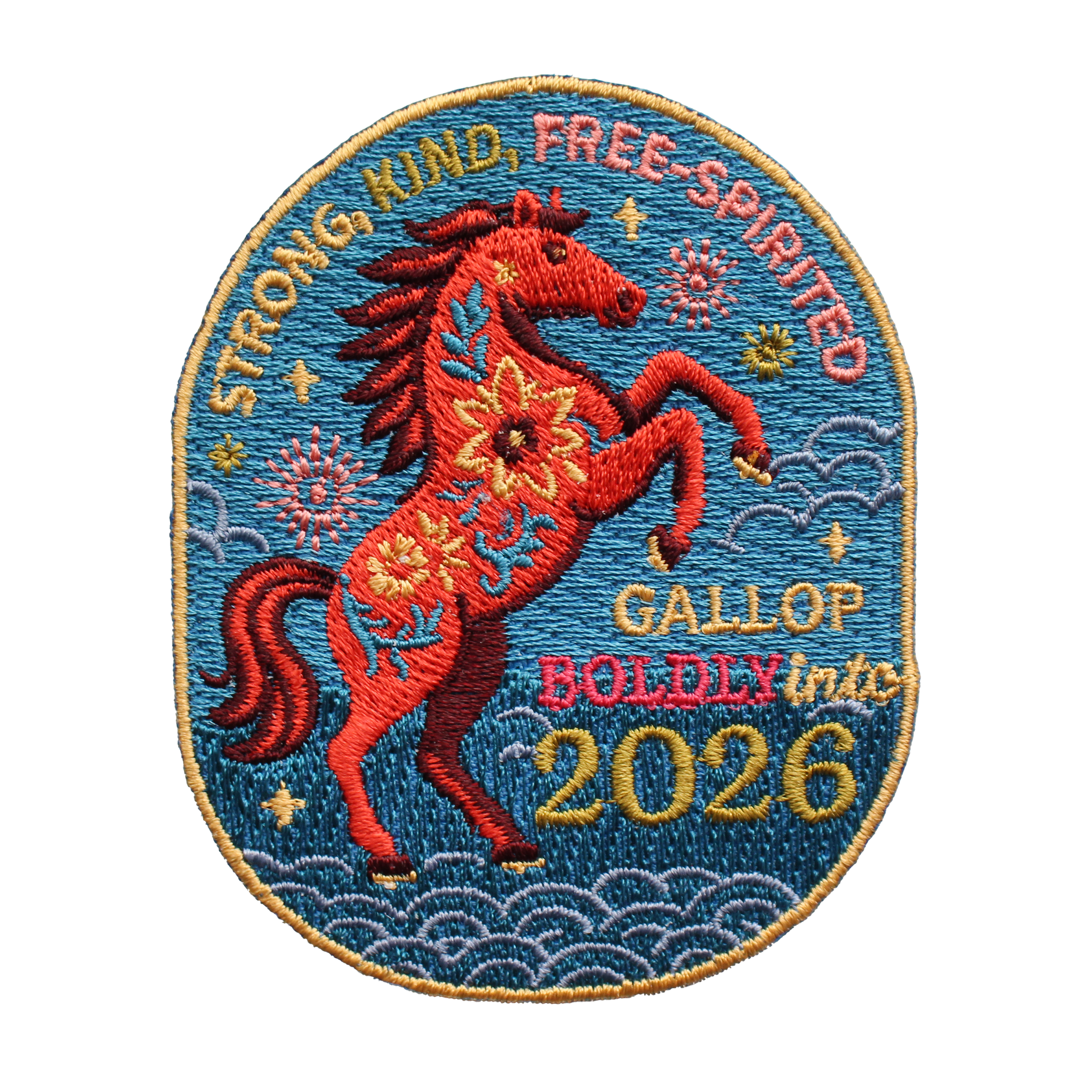 Gallop Boldly into 2026 New Year Patch – Kindred Sparks