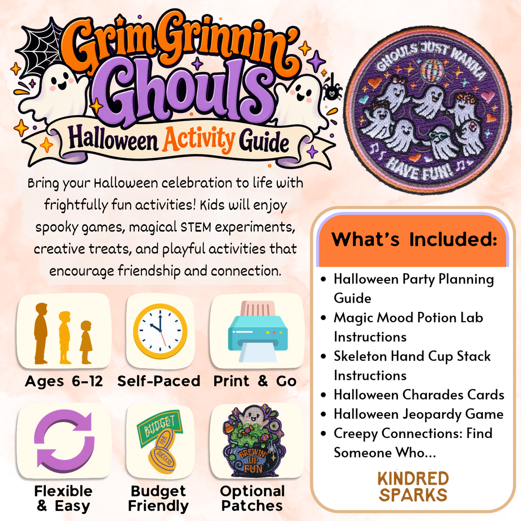Grim Grinnin' Ghouls Halloween Party Activity Bundle (Digital Download)
