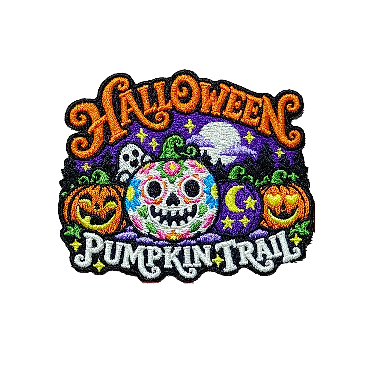 PREORDER Halloween Pumpkin Trail Embroidered Patch