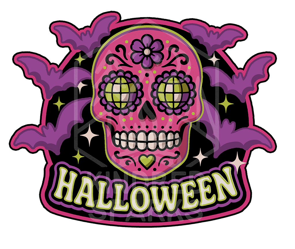 Sugar Skull Halloween Patch