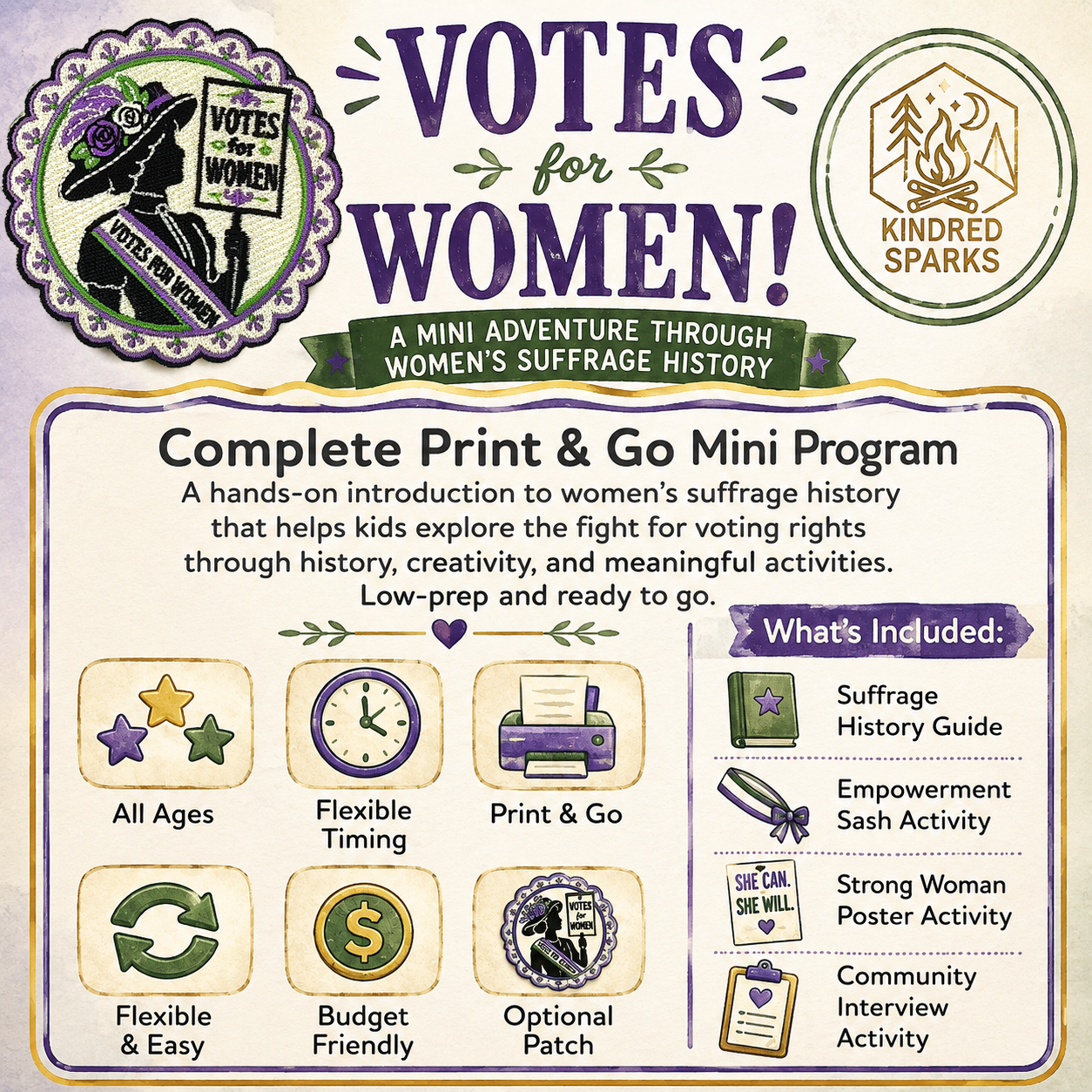 Votes for Women Mini Program (Digital Download)